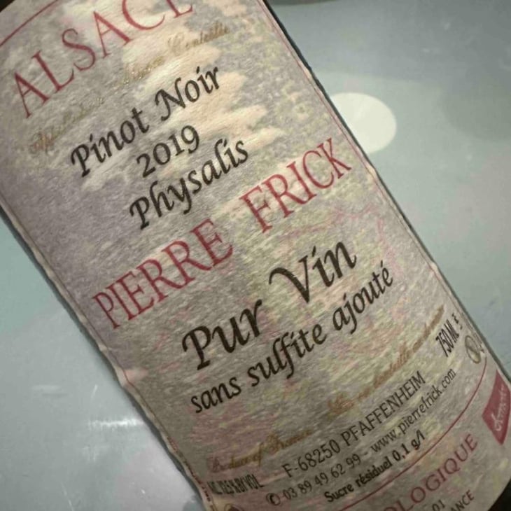 Physalis Pinot Noir - Domaine Pierre Frick - Jean-Pierre, Chantal et Thomas Frick 