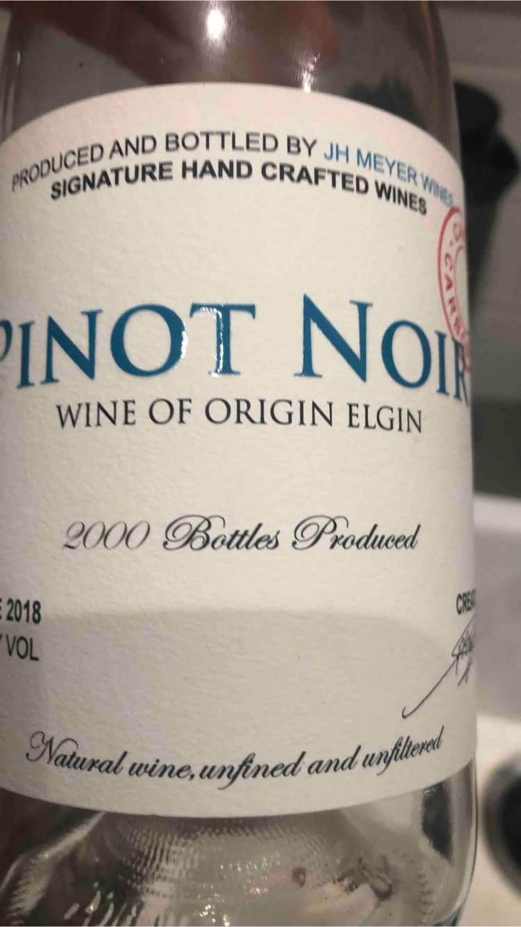 Pinot Noir - JH Meyer Signature Wines - Johan Meyer 