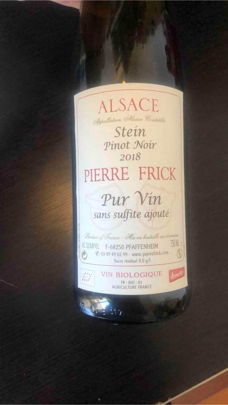 Pinot Noir Stein - Domaine Pierre Frick - Jean-Pierre, Chantal et Thomas Frick 