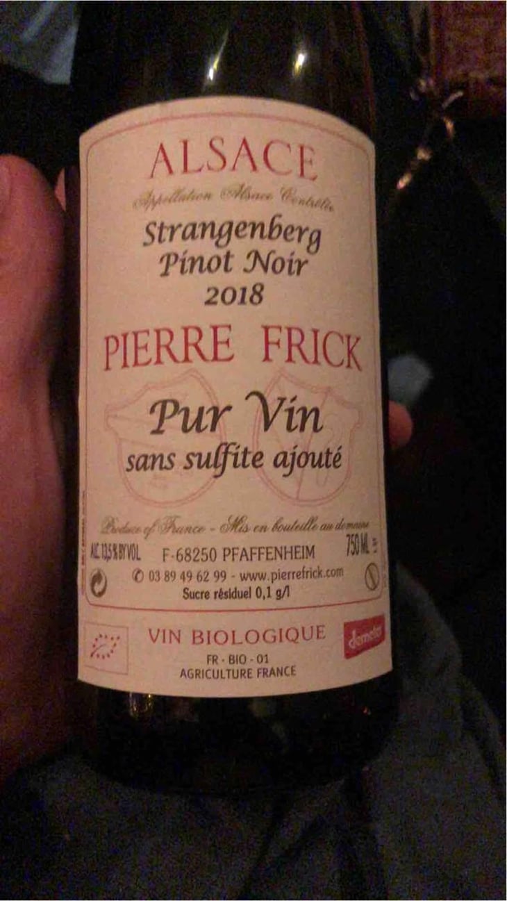 Strangenberg Pinot Noir - Domaine Pierre Frick - Jean-Pierre, Chantal et Thomas Frick -2022