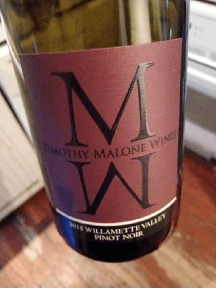 Pinot Noir Willamette Valley - Timothy Malone Wines - Timothy Malone 