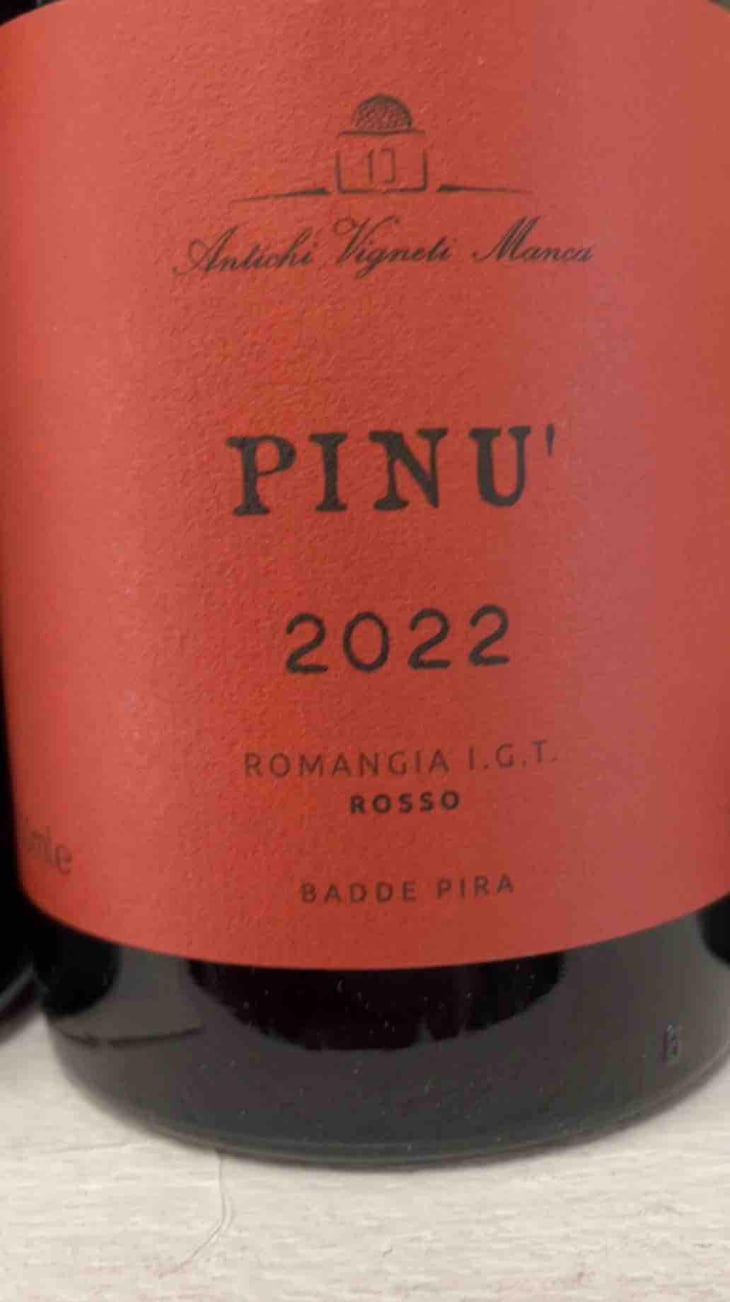 Pinu' - Antichi Vigneti Manca - Alessia e Noemi Manca -2022