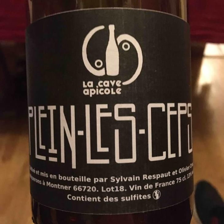 Plein les Ceps (label after 2016) - La Cave Apicole - Sylvain Respaut & Olivier Cros 