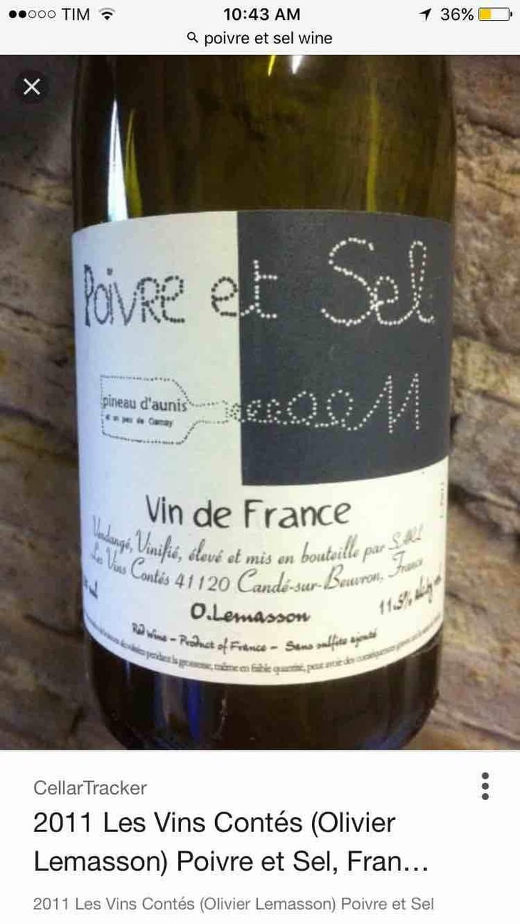 Poivre et Sel - Les Vins Contés (CLOSED) - Olivier Lemasson (CLOSED) 