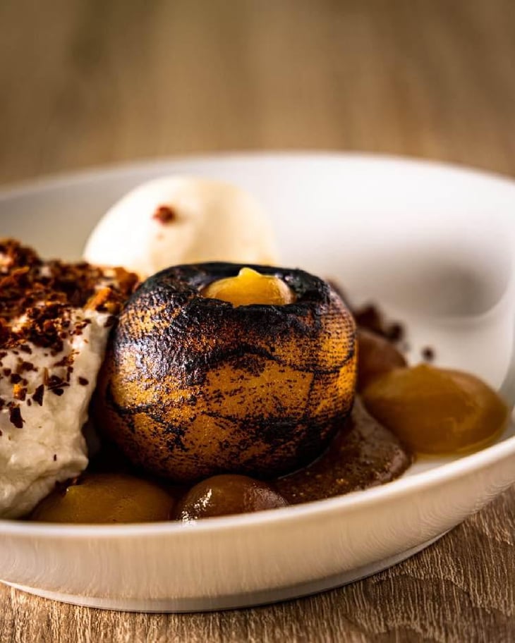 Pomme, Bière Et Praliné Aux Céréales - L’AbenFant Restaurant - 435579