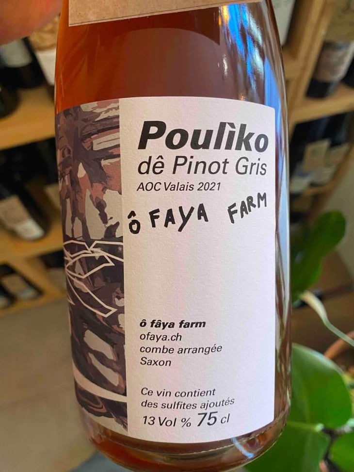 Pouliko de Pinot gris - Ô Fâya Farm - Ilona Hunkeler, Alain Bizard & Denis Sauthier 