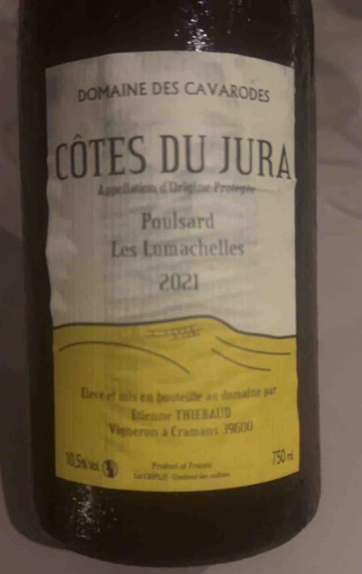 Poulsard Les Lumachelles - Domaine des Cavarodes - Etienne Thiebaud 