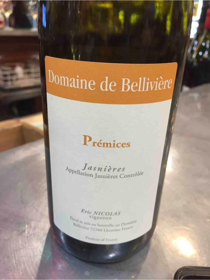 Prémices - Domaine de Bellivière - Clement et Laure Anne Nicolas 