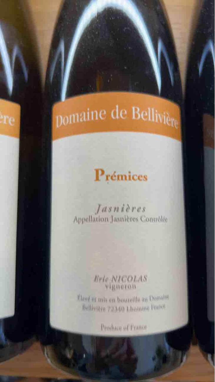 Prémices - Domaine de Bellivière - Clement et Laure Anne Nicolas 