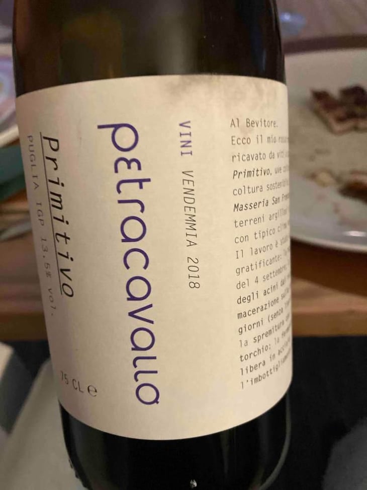 Primitivo - Vini Petracavallo - Vito D'Onghia 