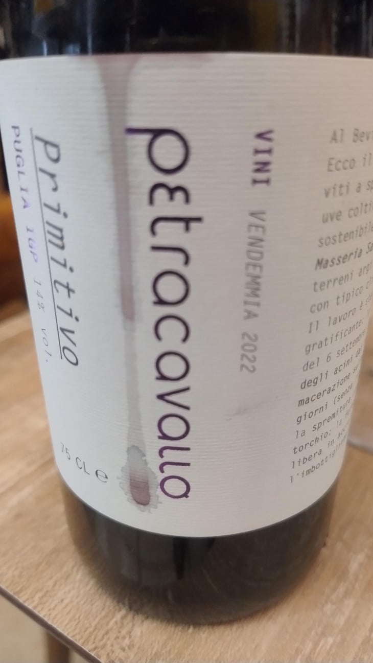Primitivo - Vini Petracavallo - Vito D'Onghia 