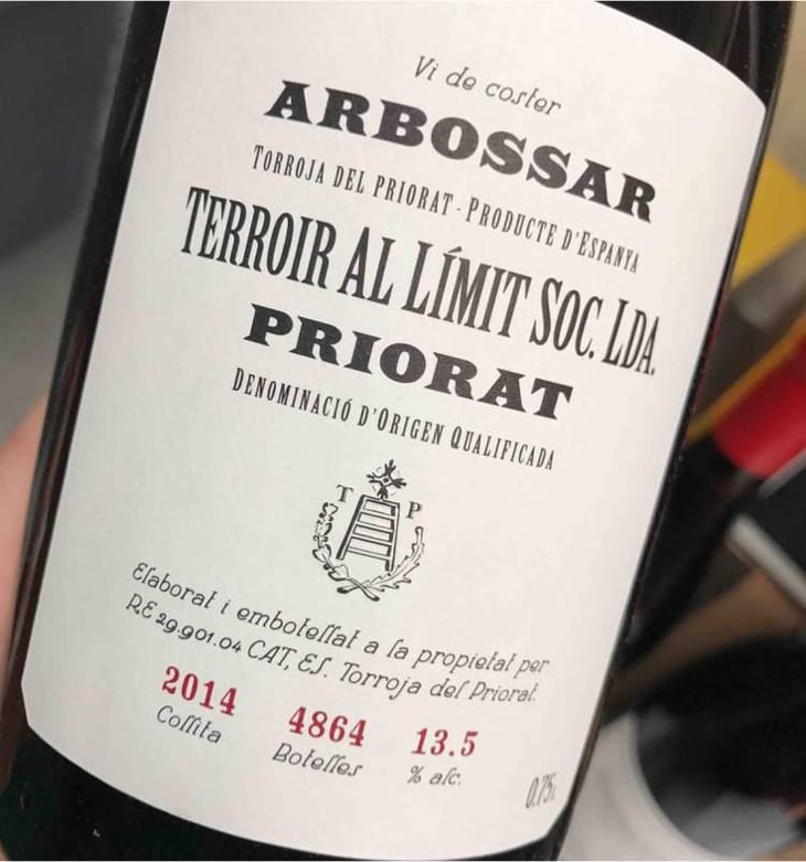 Priorat - "Arbossar" - Terroir Al Limit - Dominik Huber and Eben Sadie 
