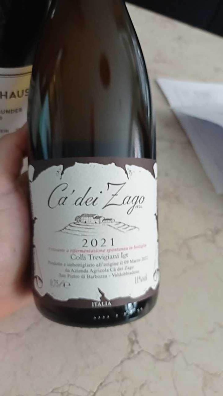 Prosecco Col Fondo - Ca' dei Zago - Christian Zago 