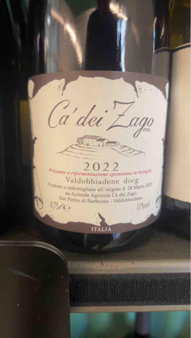 Prosecco Col Fondo - Ca' dei Zago - Christian Zago 