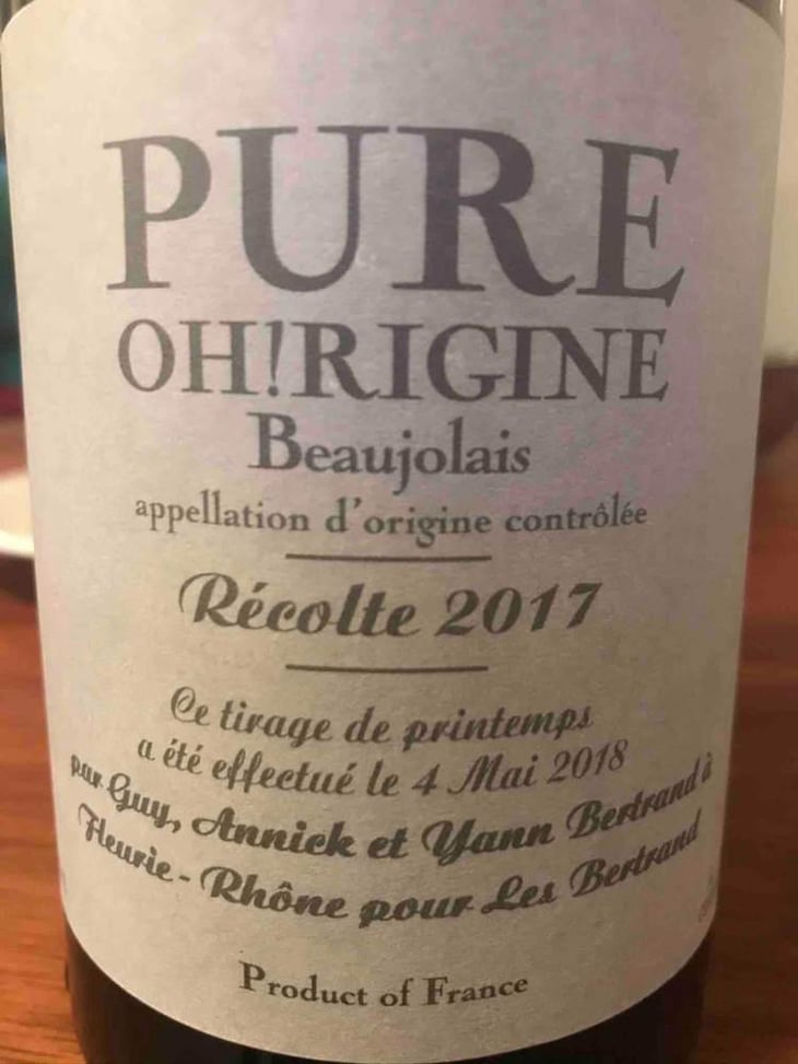 Pure Oh!Rigine - Les Bertrand - Guy, Annick & Yann Bertrand 