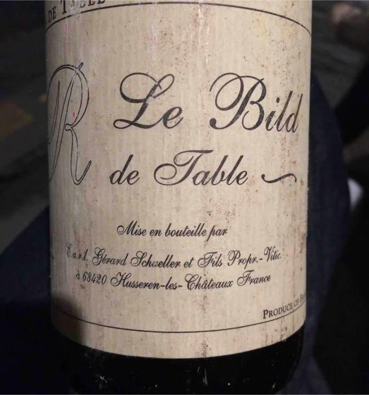 R Le Bild de Table - Gérard Schueller & Fils - Bruno Schueller 