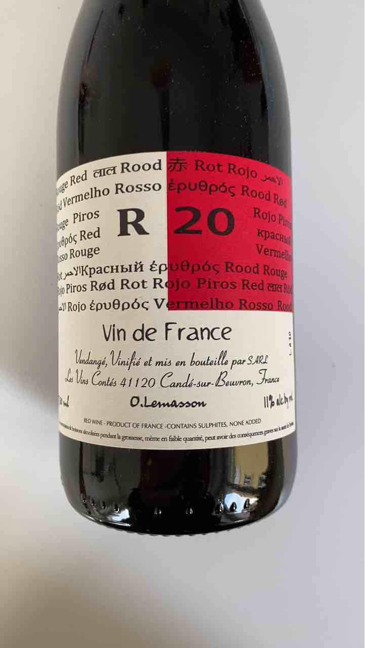 R20 - Les Vins Contés (CLOSED) - Olivier Lemasson (CLOSED) -2020