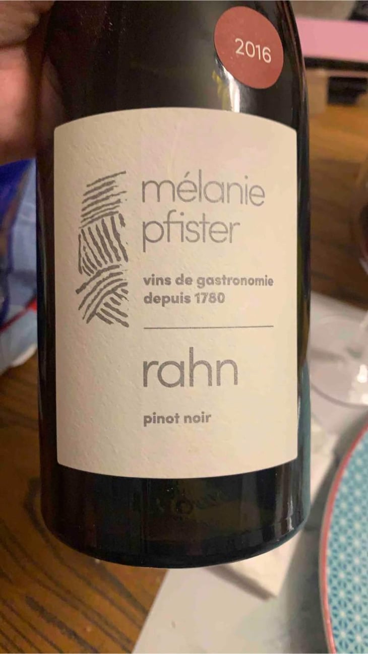 Rahn - Domaine Mélanie Pfister - Mélanie Pfister -2016