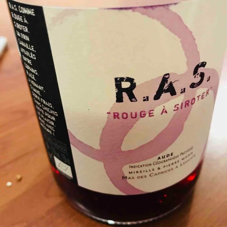 R.A.S. Rouge à Siroter - Mas des Caprices - Mireille & Pierre Mann 