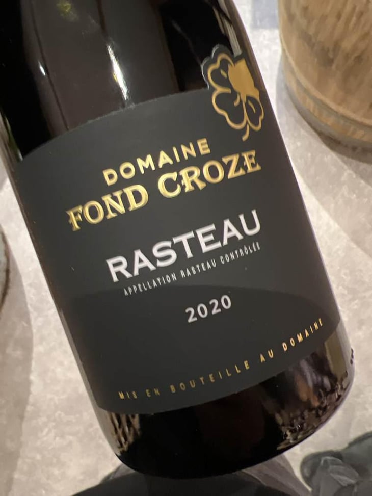 Rasteau Cotes du Rhône - Domaine Fond Croze - Bruno & Daniel Long -2020