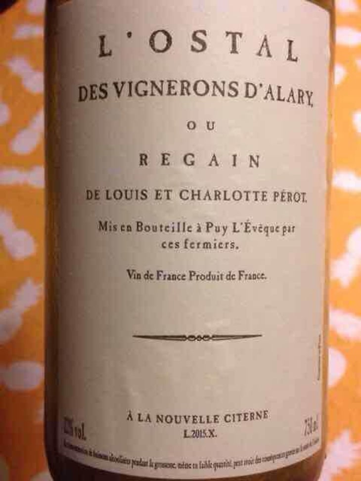 Regain - Ostal Levant - Louis & Charlotte Pérot 