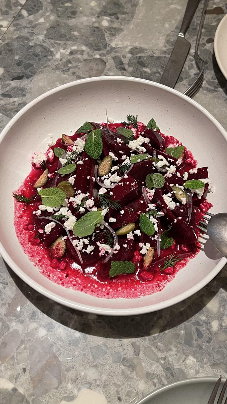 Balsamic Beets, Caper Berries, Peppermint And Feta Cheese - ita Madrid - 794412