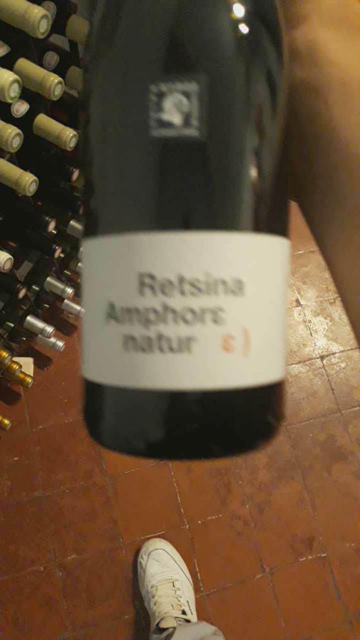 Retsina Amphore Natur - Tetramythos Winery - Τετράμυθος - Panos Papayiannopoulos, Aristos Spanos, Eustatius Spanos 