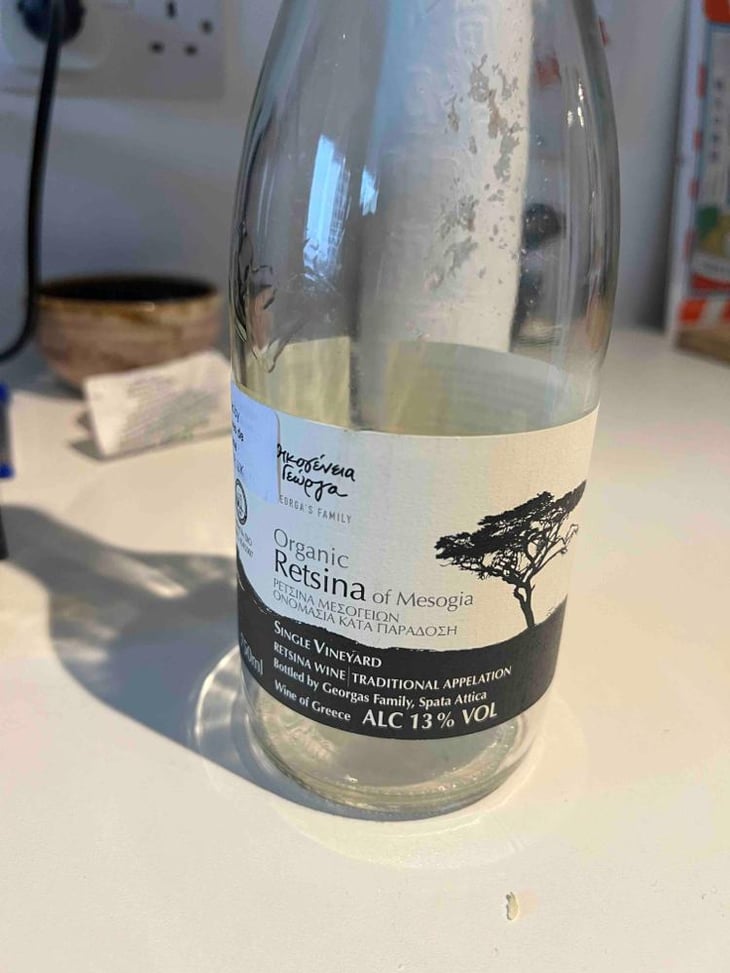 Retsina Mesogion black label - Georgas Family - Dimitris Georgas -2021