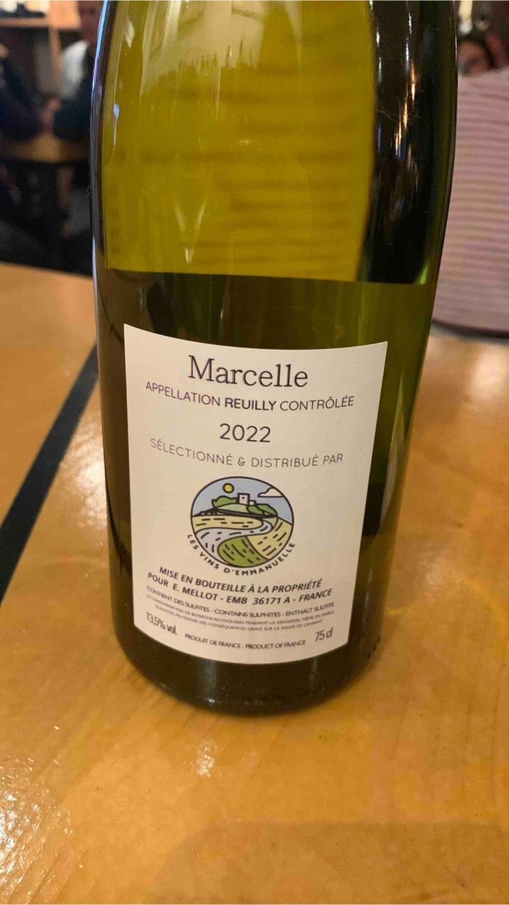 Reuillly Marcelle - Les Vins D’Emmanuelle - Emmanuelle Mellot -2022