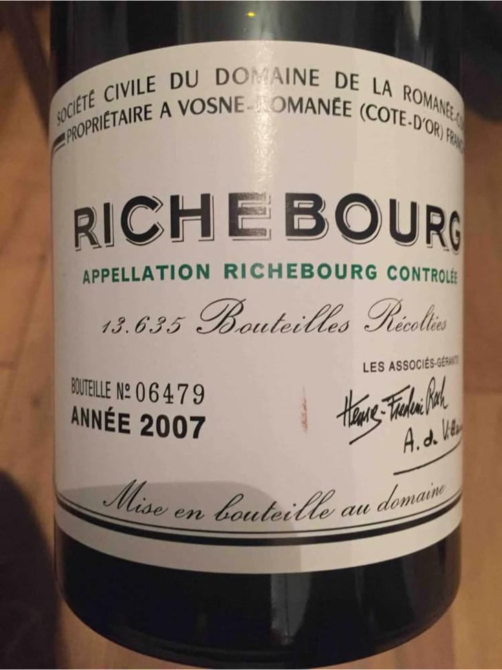 Richebourg - Domaine De La Romanée Conti - Aubert de Villaine & Perrine Fenal 