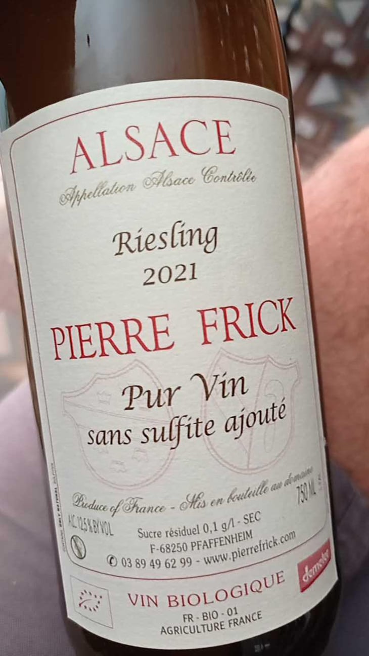 Riesling - Domaine Pierre Frick - Jean-Pierre, Chantal et Thomas Frick 