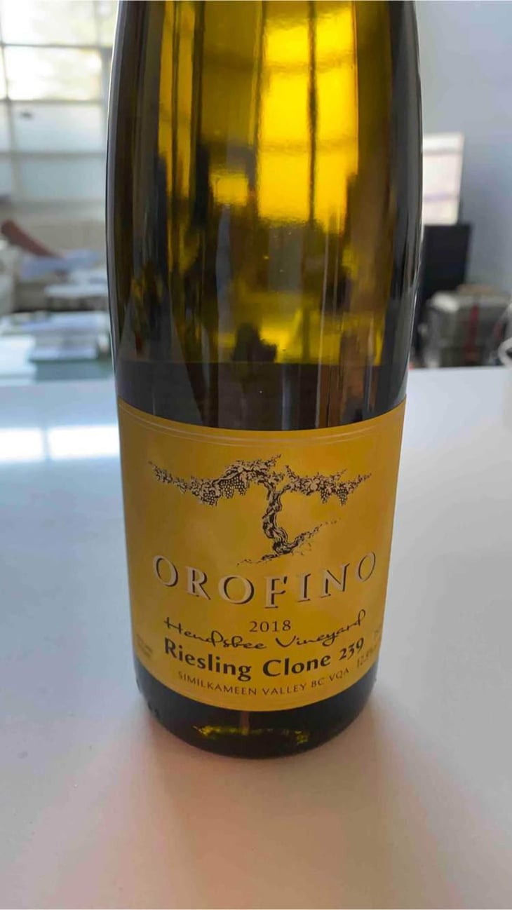 Riesling clone 239 - Similkameen Valley BC Canada - Orofino 