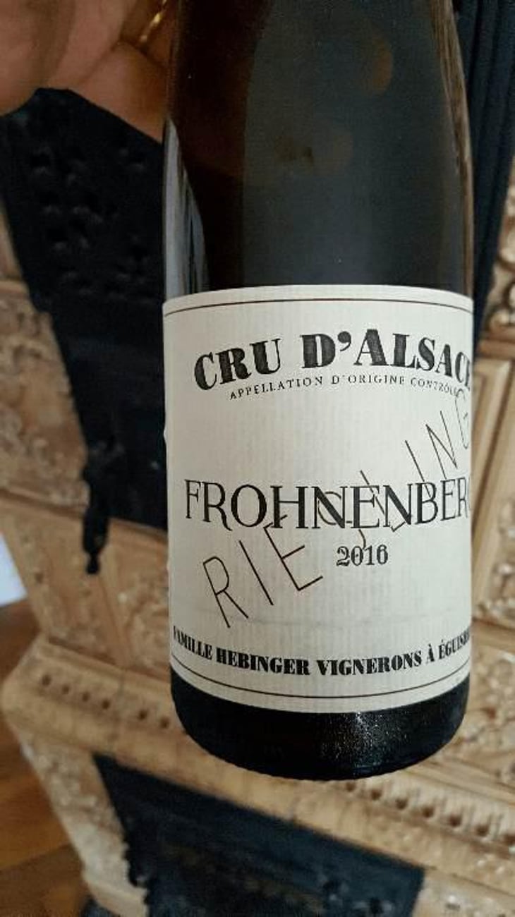 Riesling Frohnenberg - Famille Hebinger - Christian, Véronique et Denis Hebinger 