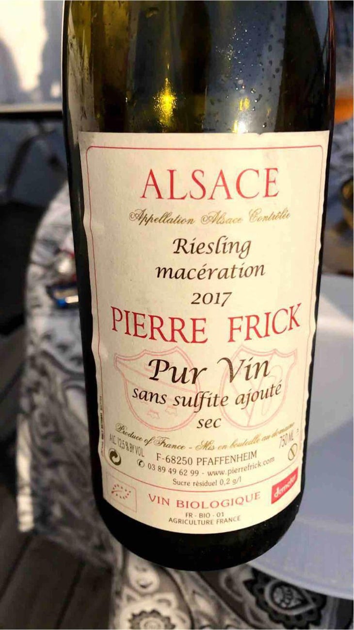 Riesling Macération - Domaine Pierre Frick - Jean-Pierre, Chantal et Thomas Frick 