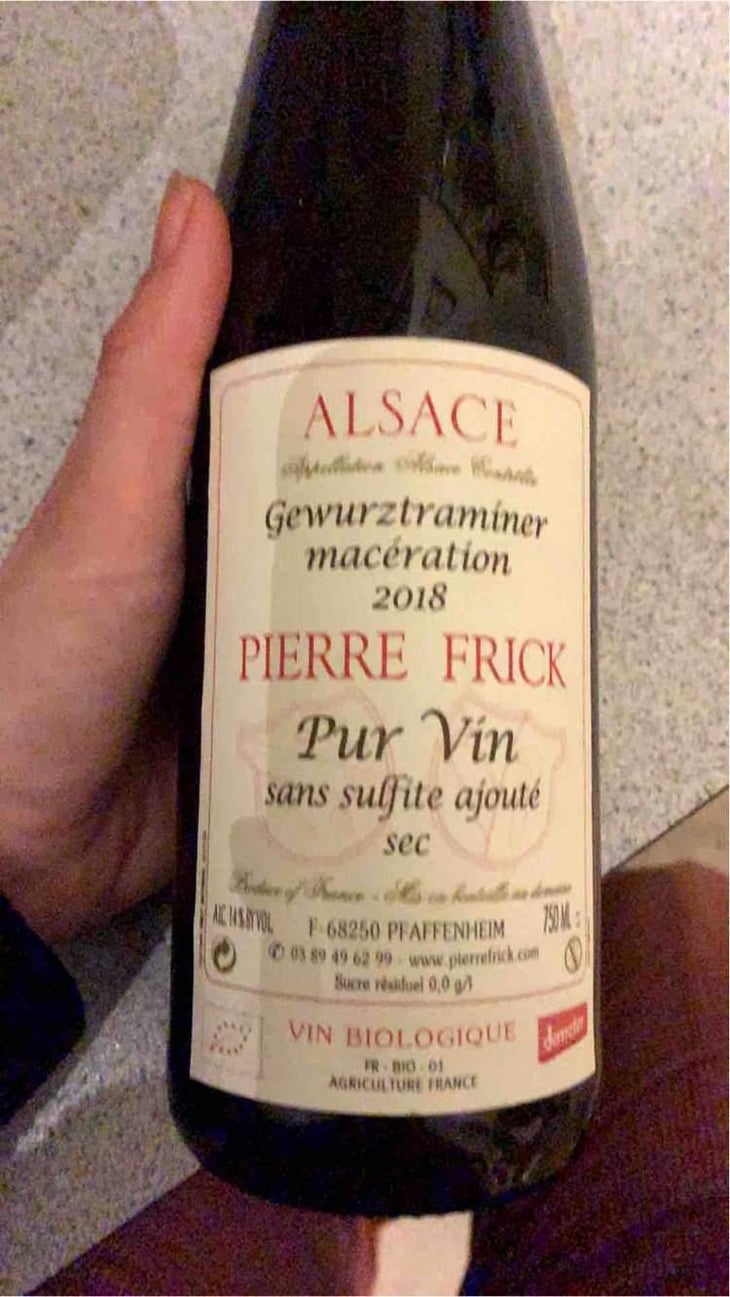 Riesling Macération - Domaine Pierre Frick - Jean-Pierre, Chantal et Thomas Frick 