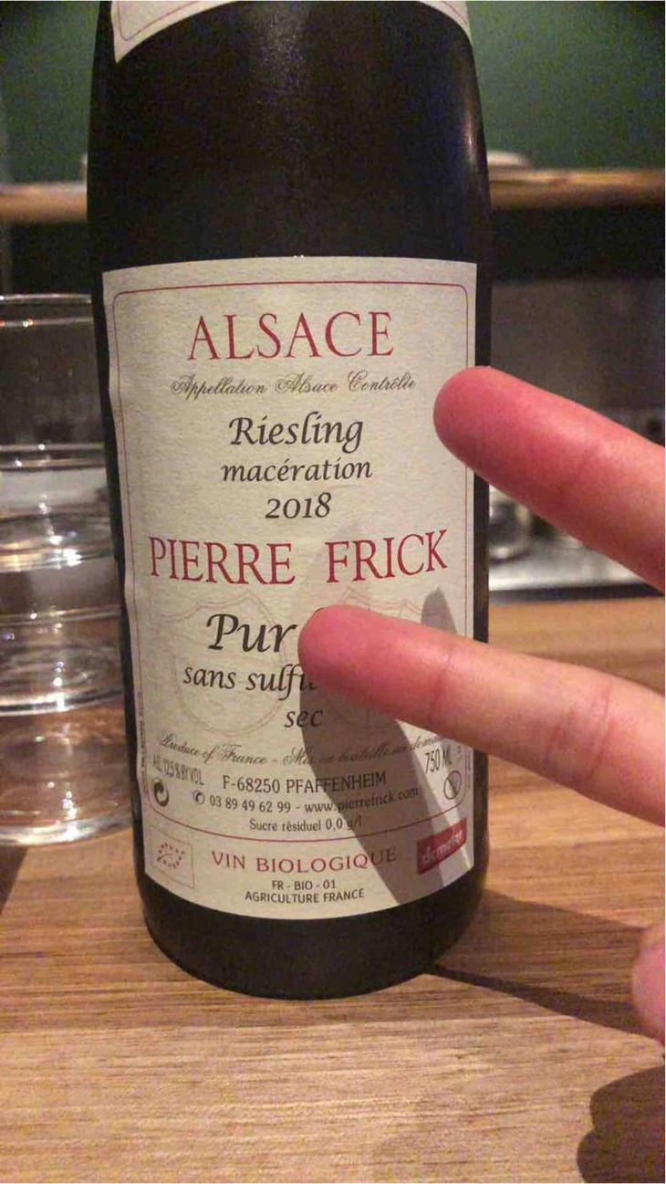 Riesling Macération - Domaine Pierre Frick - Jean-Pierre, Chantal et Thomas Frick 