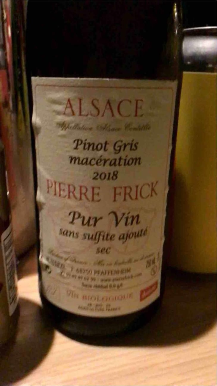 Riesling Macération - Domaine Pierre Frick - Jean-Pierre, Chantal et Thomas Frick 