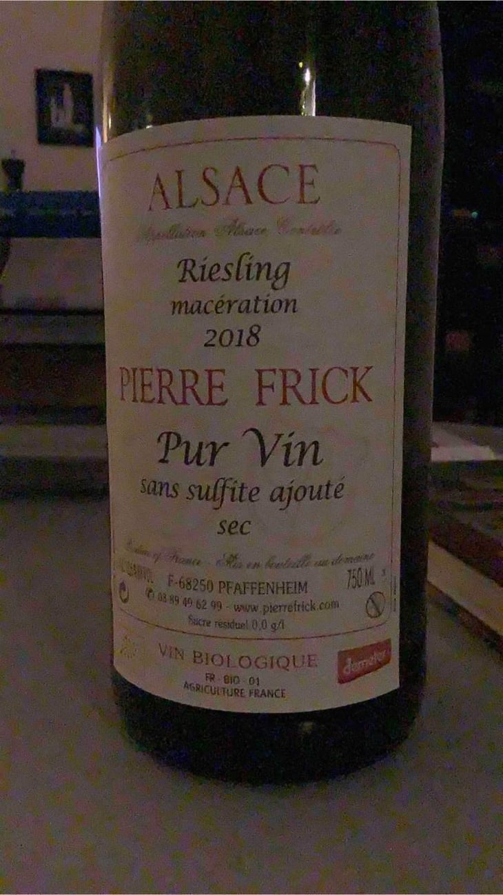 Riesling Macération - Domaine Pierre Frick - Jean-Pierre, Chantal et Thomas Frick 