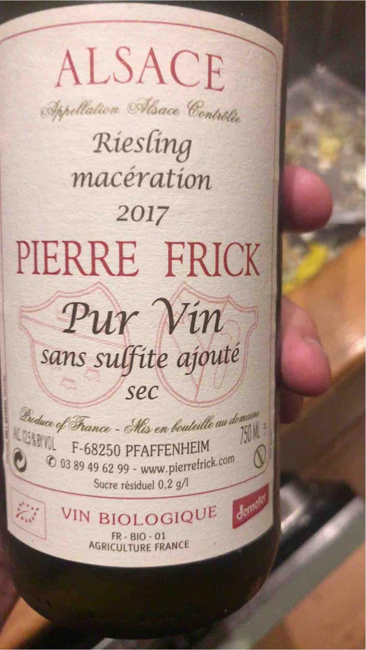 Riesling Macération - Domaine Pierre Frick - Jean-Pierre, Chantal et Thomas Frick 