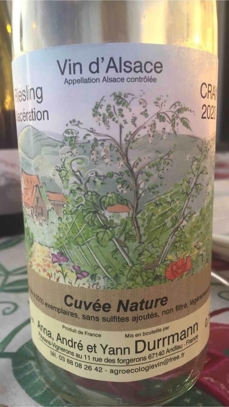 Riesling Macération Crax - Anna, André & Yann Durrmann - Anna, André & Yann Durrmann 
