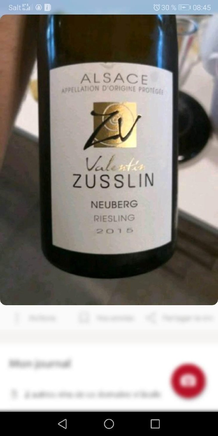 Riesling Neuberg - Domaine Valentin Zusslin - Jean-Paul & Marie Zusslin 