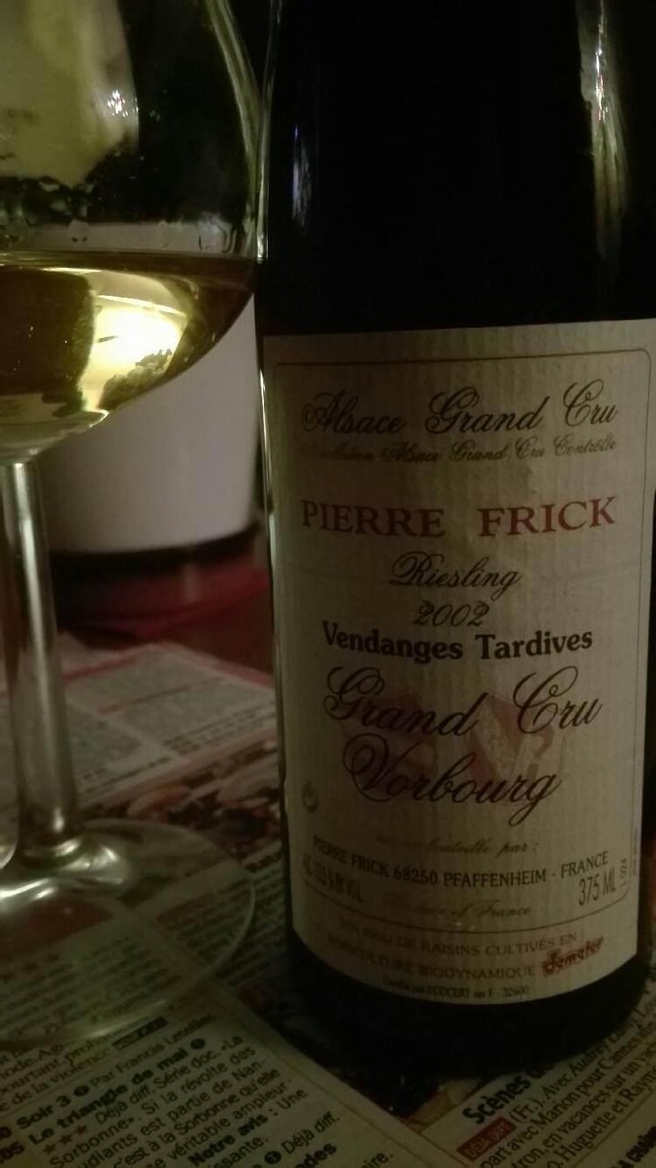 Riesling Vendanges Tardives Grand Cru Vorbourg - Domaine Pierre Frick - Jean-Pierre, Chantal et Thomas Frick 
