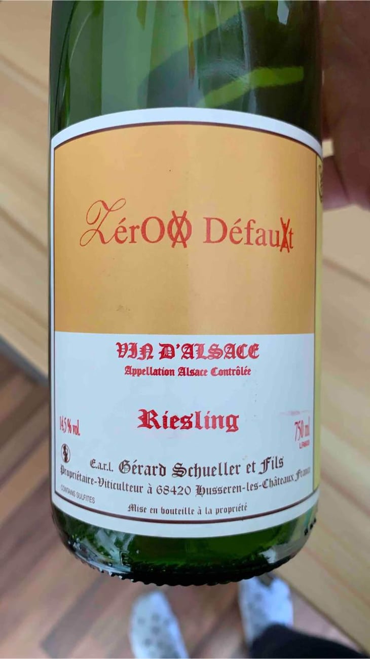 Riesling Zéroo Défault - Gérard Schueller & Fils - Bruno Schueller 