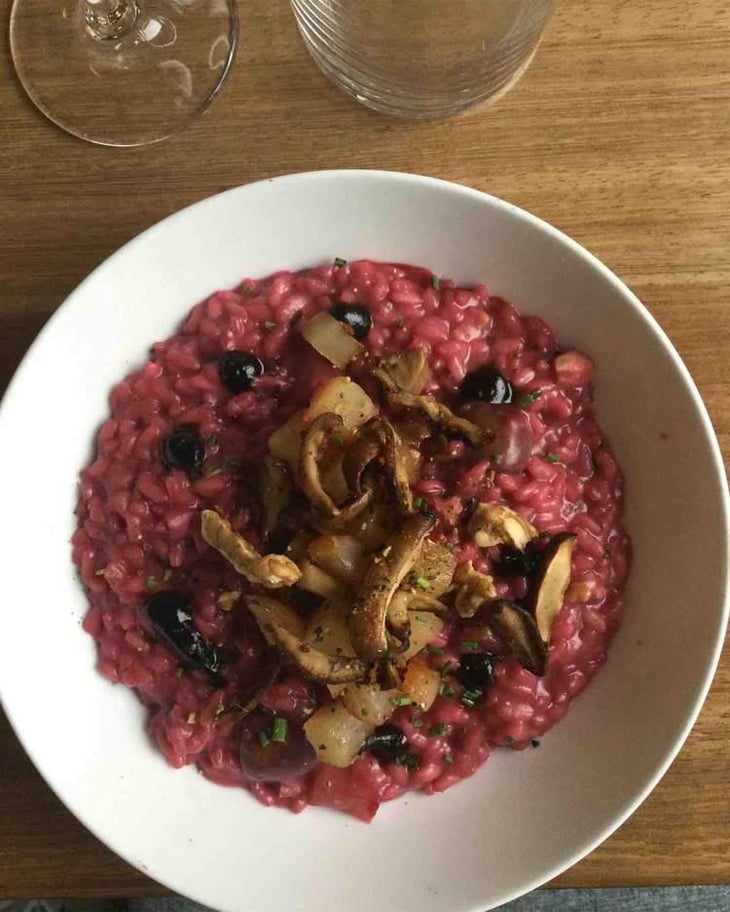 Risotto, Betteraves, Ail Noir, Shiitakes, Noix - La Cuiller en Bois - 425407