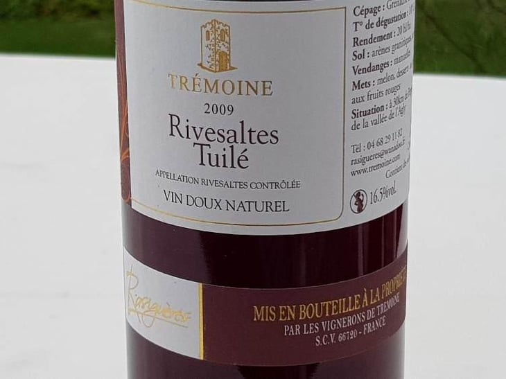 Rivesaltes Tuilé - Cellier de Trémoine - Les Vignerons de Trémoine 