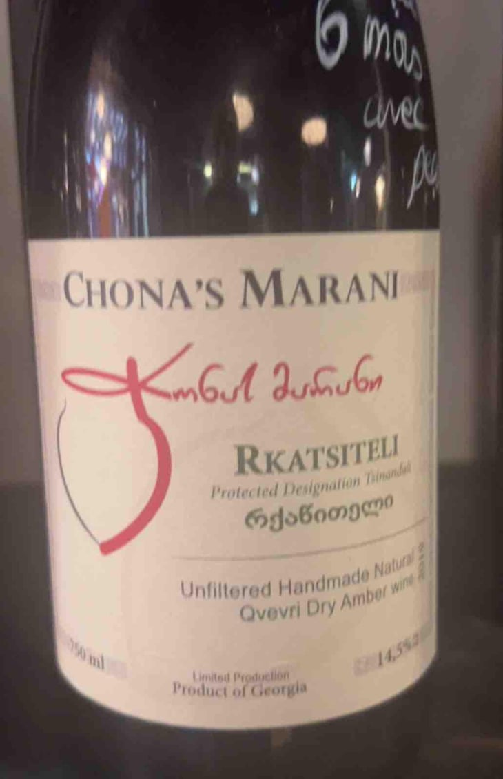 Rkatsiteli - Chona’s Marani - Mikheil Chonishvili -2019