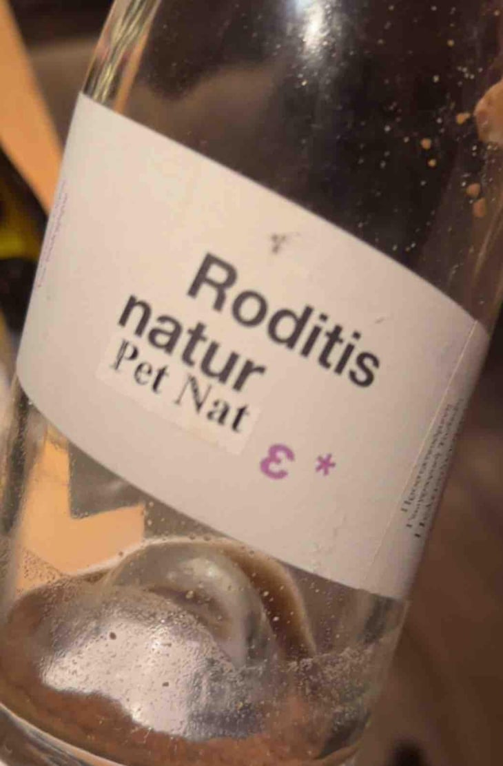 Roditis Natur Pet Nat - Tetramythos Winery - Τετράμυθος - Panos Papayiannopoulos, Aristos Spanos, Eustatius Spanos -2021