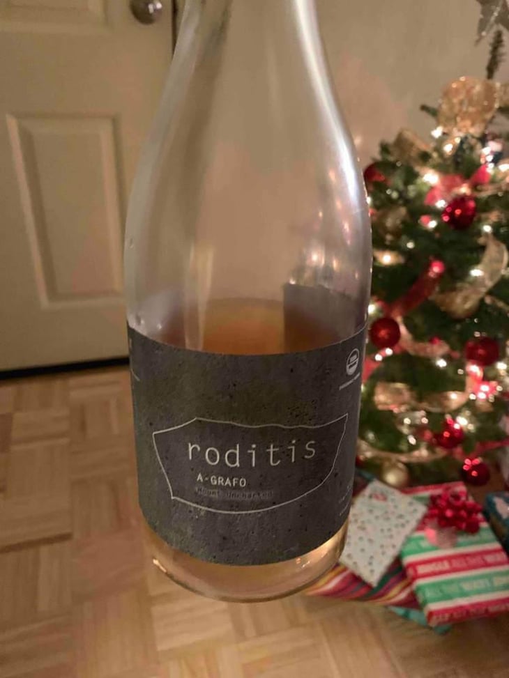 Roditis Orange Natur - Tetramythos Winery - Τετράμυθος - Panos Papayiannopoulos, Aristos Spanos, Eustatius Spanos 