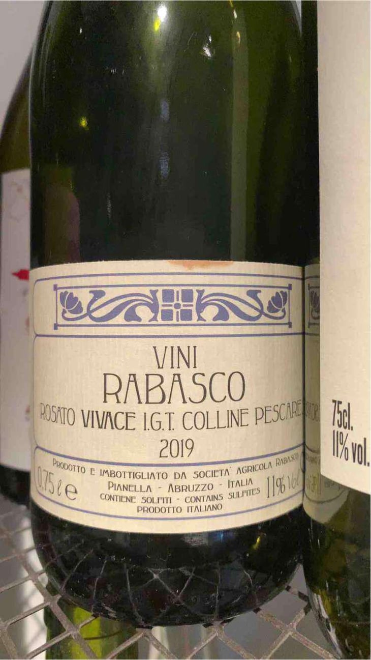 Rosato Vivace - Azienda Agricola Rabasco - Iole Rabasco -2019