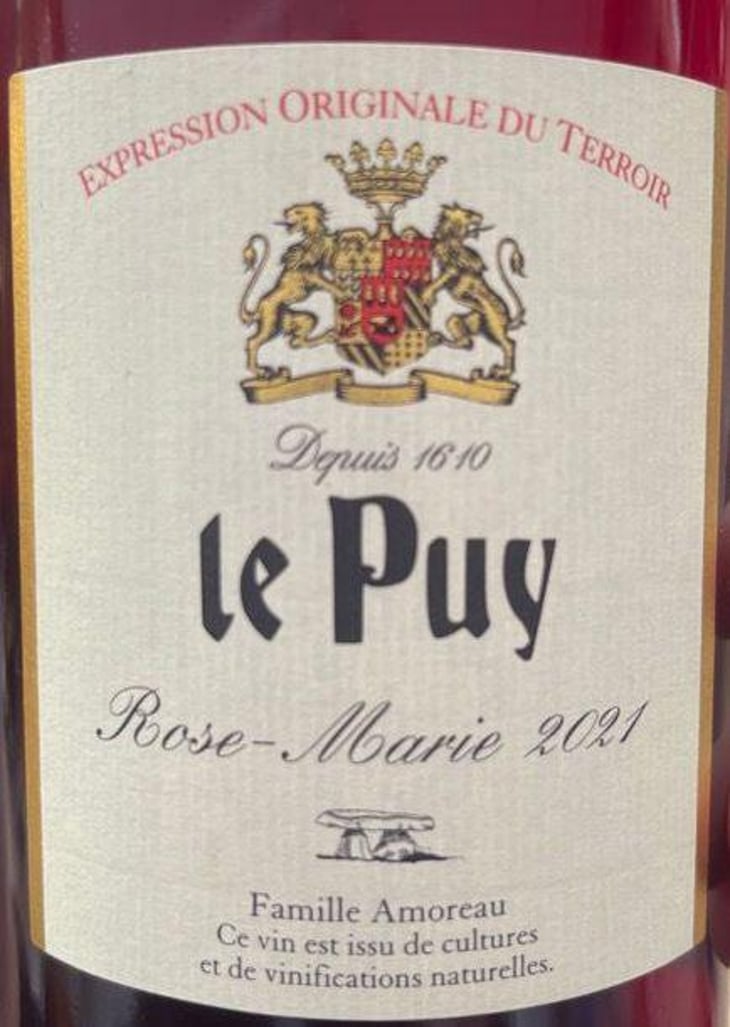 Rose-Marie - Château le Puy - Jean-Pierre & Pascal Amoreau 